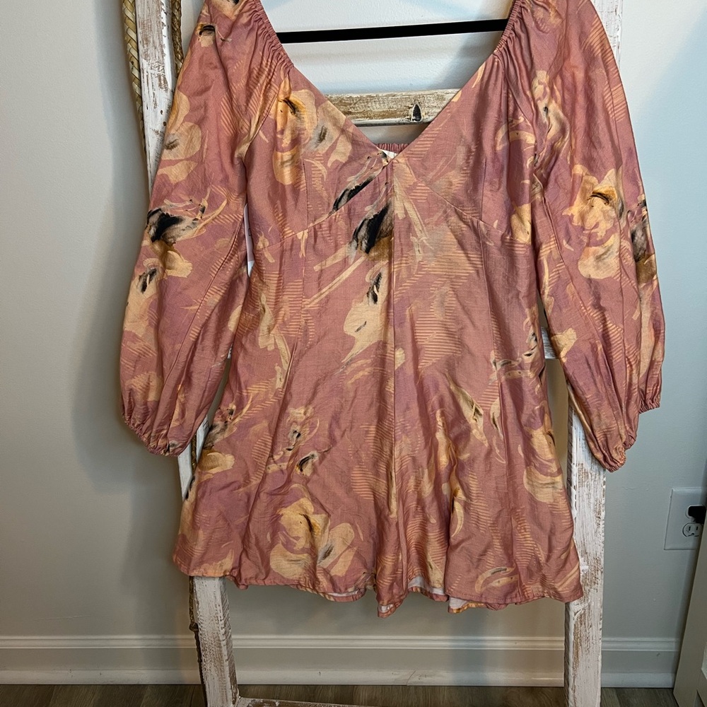 Millibon Mauve and Orange Floral Dress